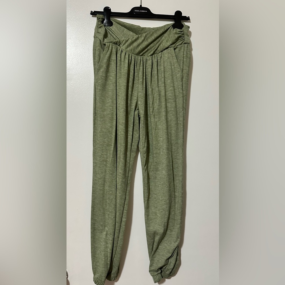 Green Relaxed Fit Pants
